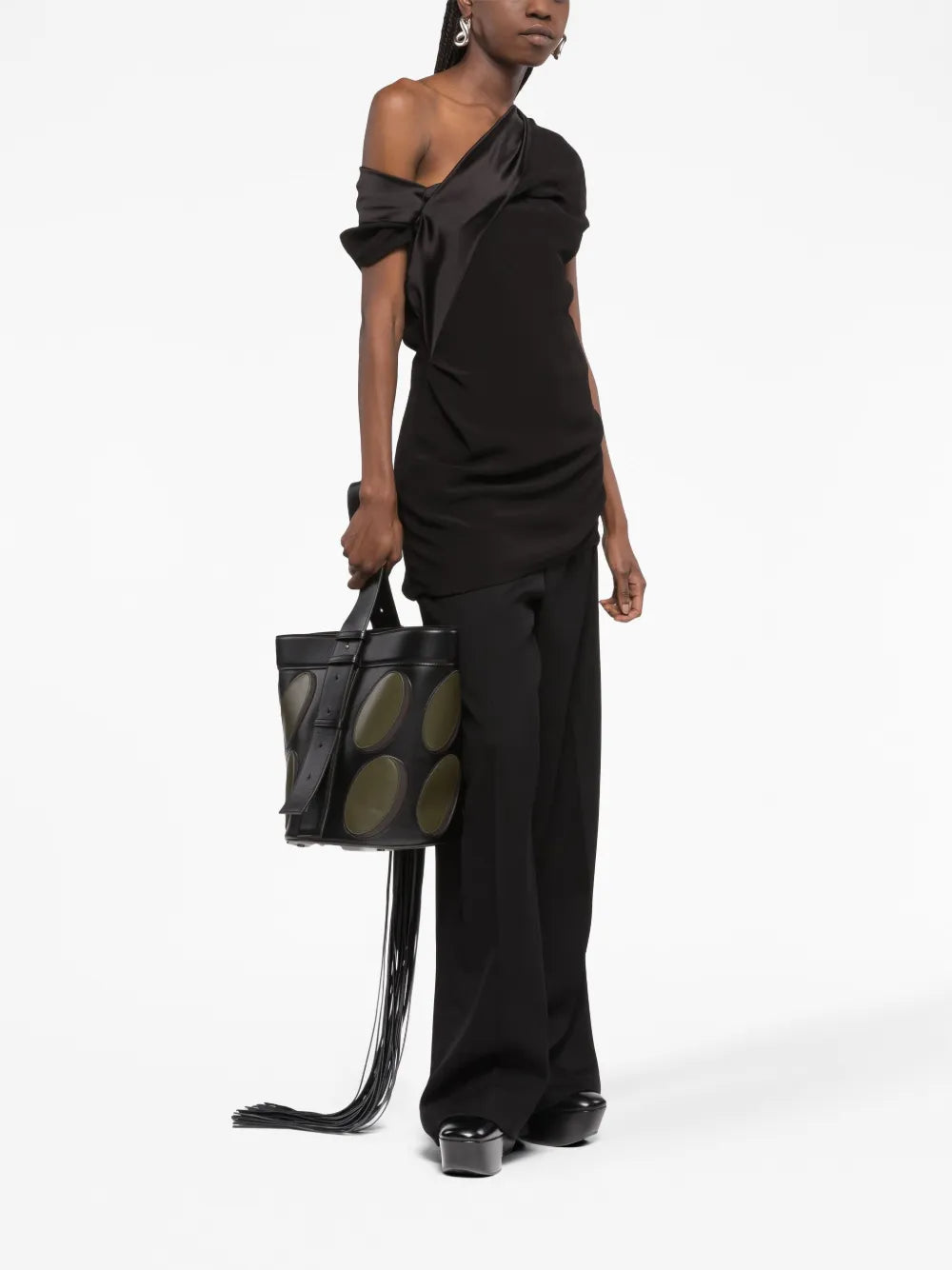 One-Shoulder Satin Top