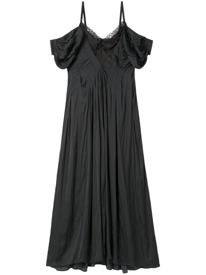 Off-Shoulder Lace-Panel Dress