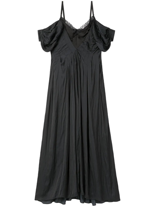 Off-Shoulder Lace-Panel Dress