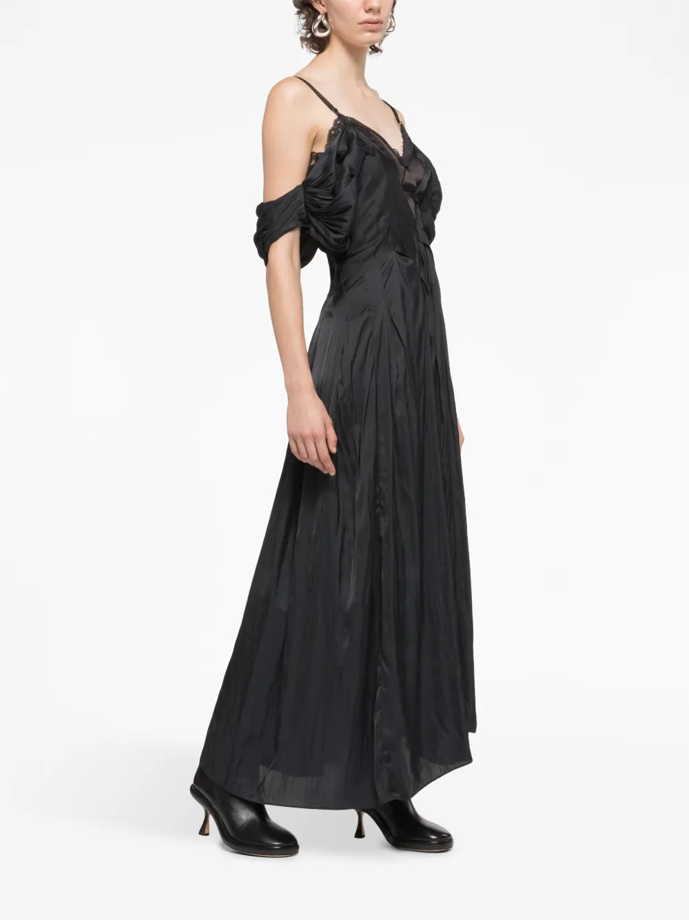 Off-Shoulder Lace-Panel Dress