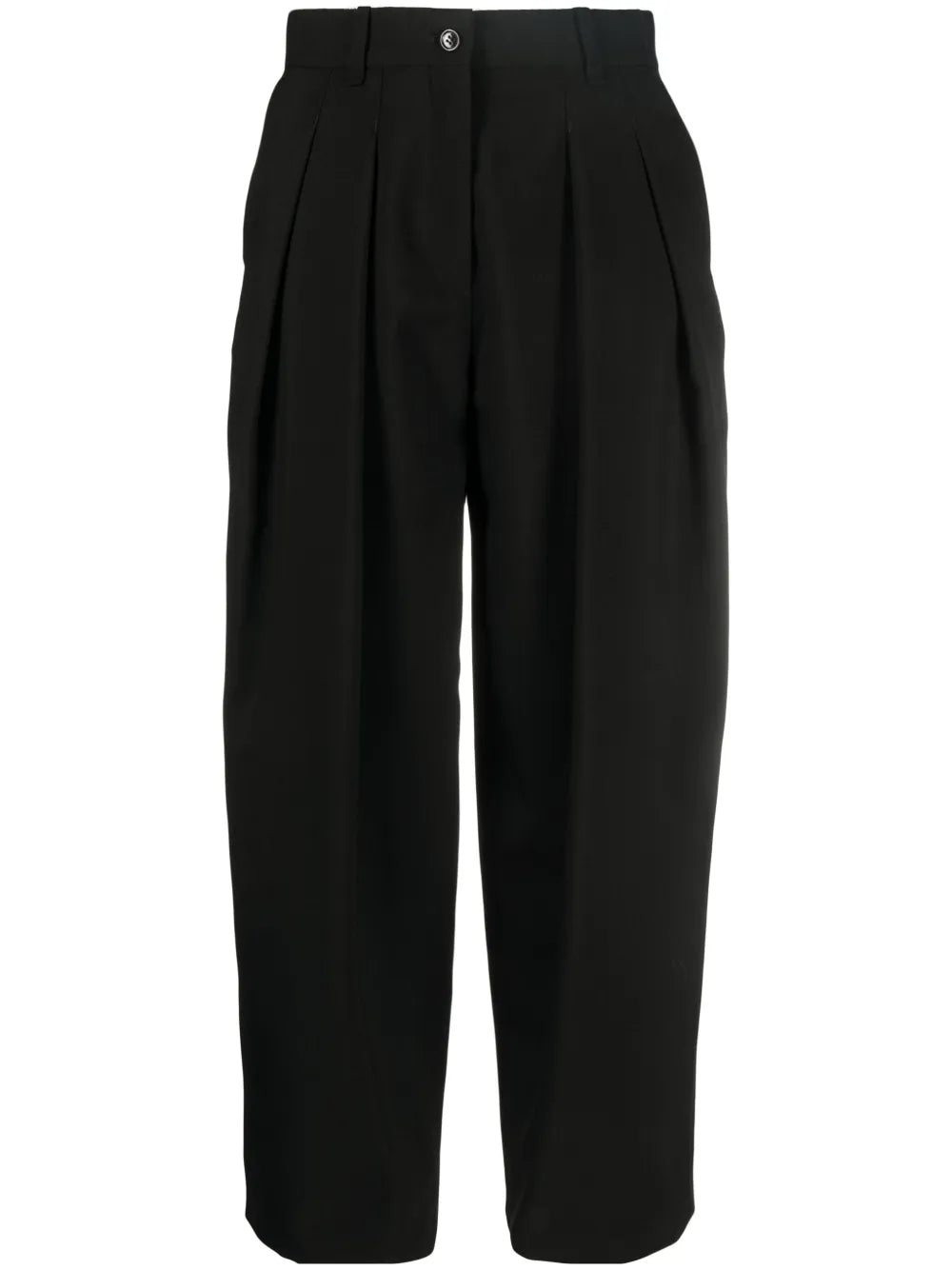 Pleat-Detail Cropped Trousers