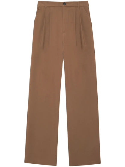 Carrie Pleat-Detailing Tailored Trousers