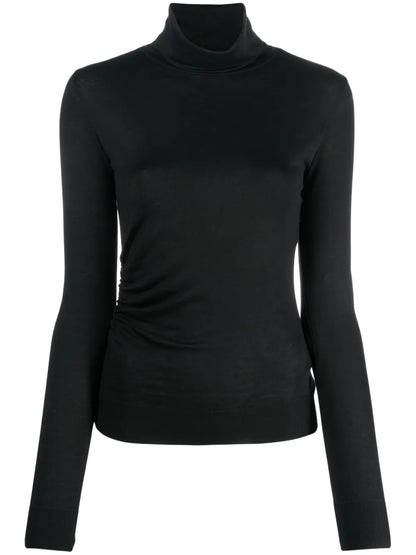 Logo-Print Roll-Neck T-Shirt