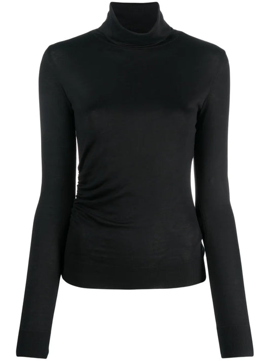 Logo-Print Roll-Neck T-Shirt