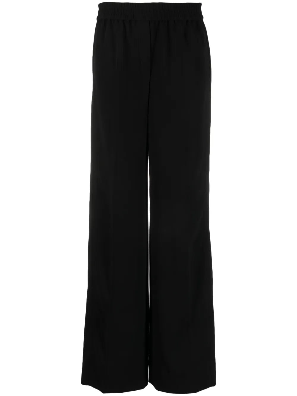 Wide-Leg Twill-Weave Trousers