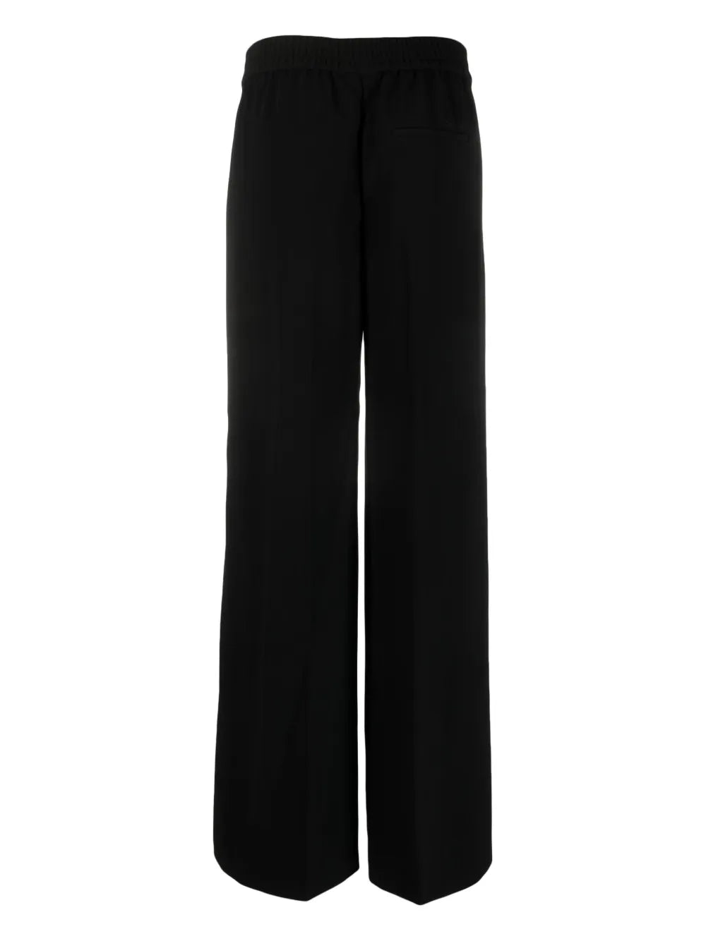 Wide-Leg Twill-Weave Trousers