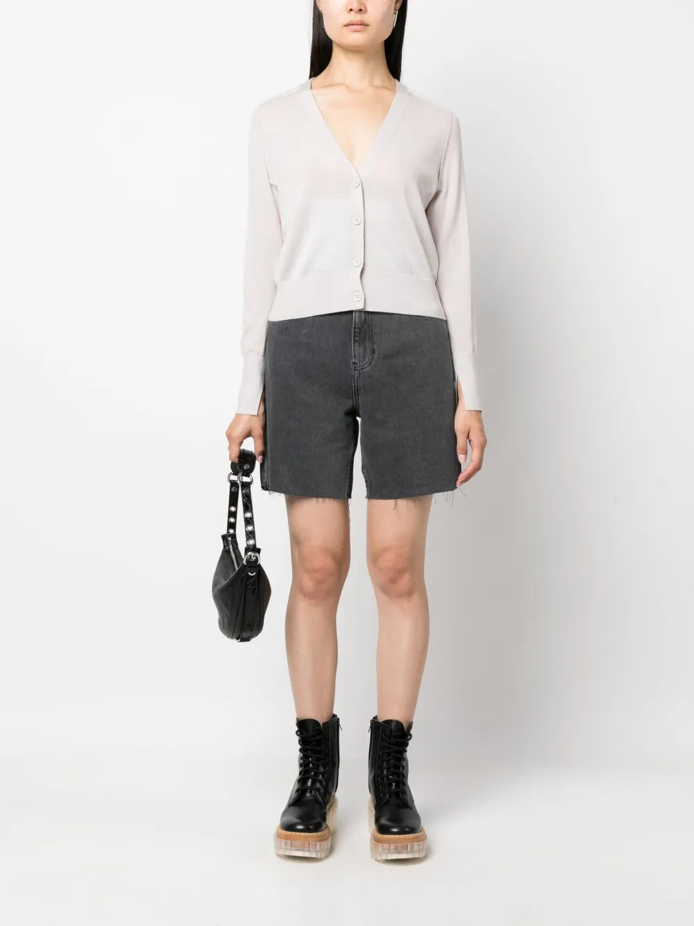 V-Neck Wool Cardigan