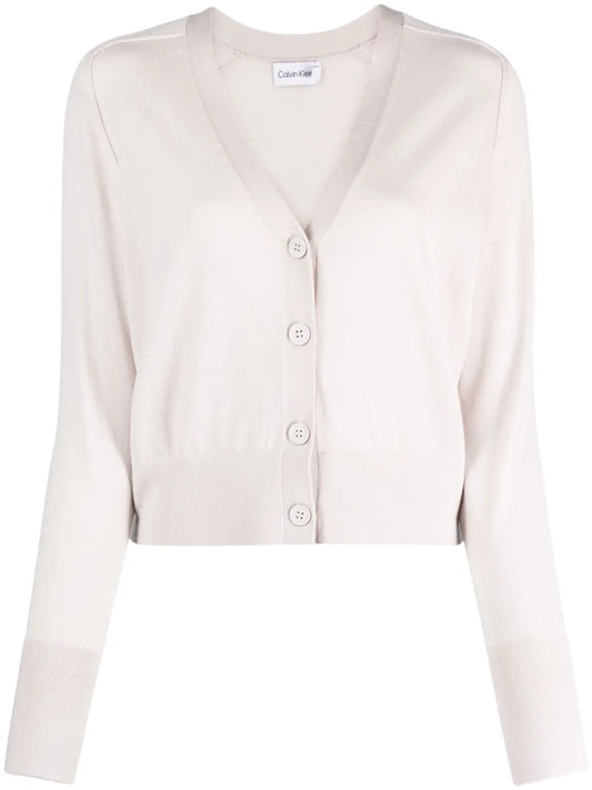 V-Neck Wool Cardigan