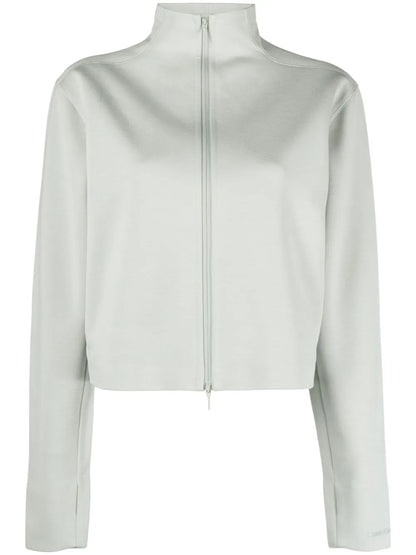 Zip-Up High-Neck Hoodie