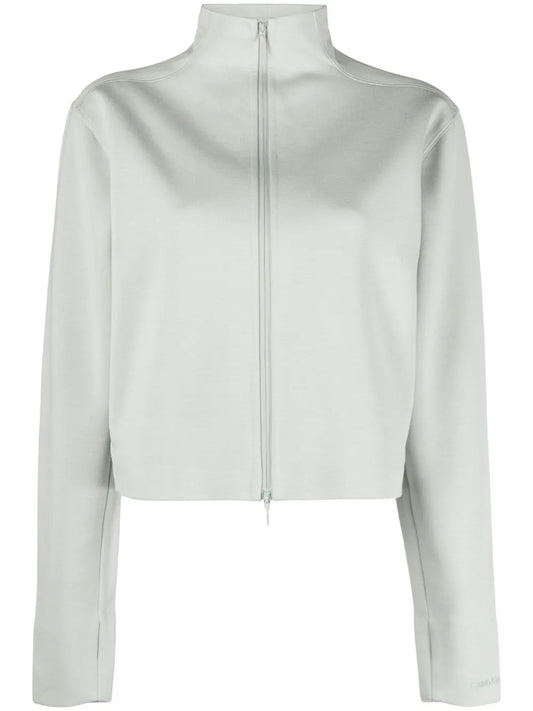 Zip-Up High-Neck Hoodie