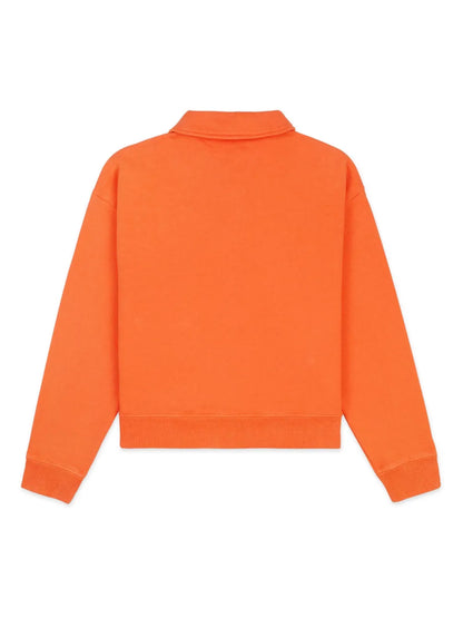 Logo-Print Polo-Collar Sweatshirt