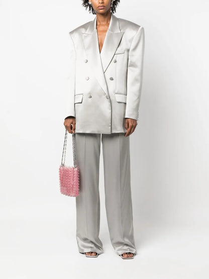 Silk Wide-Leg Trousers