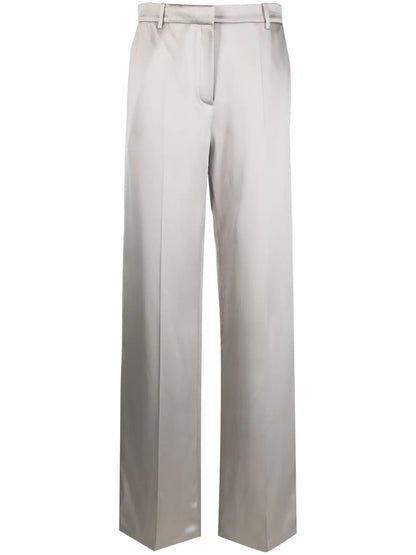 Silk Wide-Leg Trousers