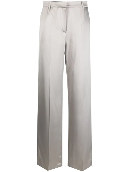 Silk Wide-Leg Trousers