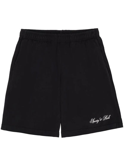 Logo-Print Elasticated-Waist Shorts