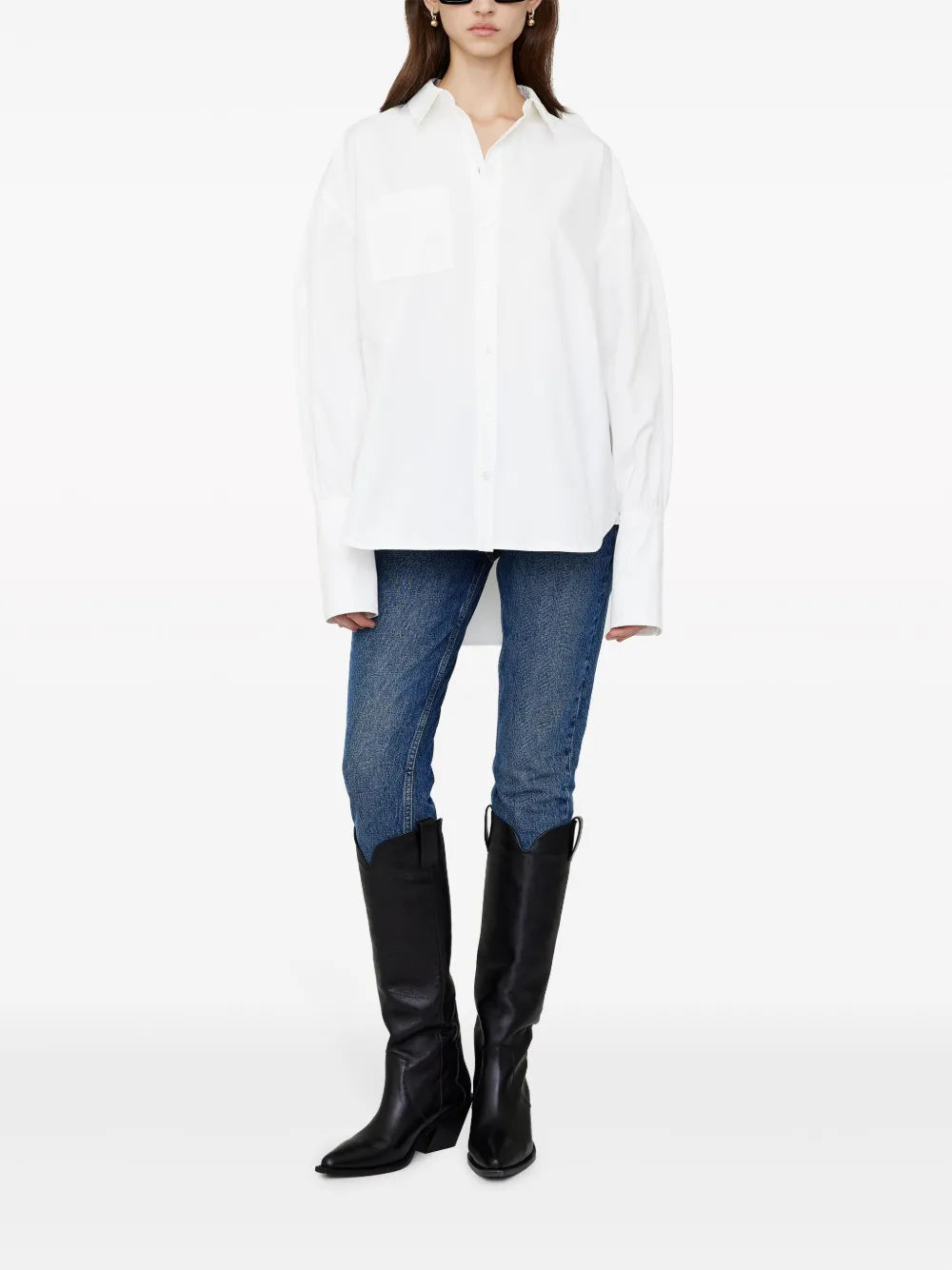 Maxine Logo-Embroidered Cotton Shirt
