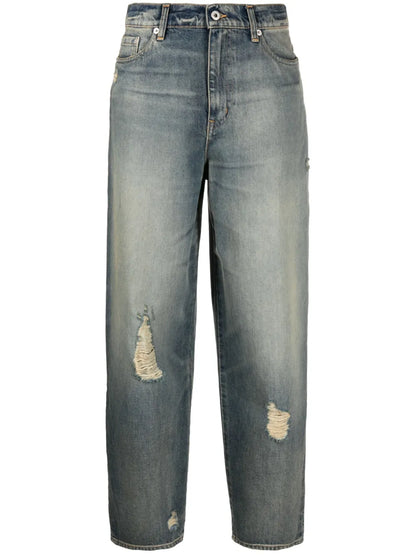 Mid-Rise Tapered Jeans