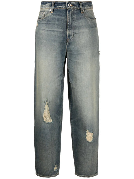 Mid-Rise Tapered Jeans