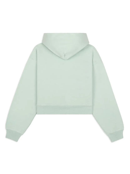 Logo-Embroidered Cropped Hoodie