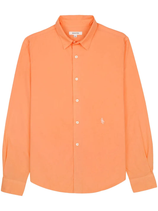 Src Logo-Embroidered Cotton Shirt