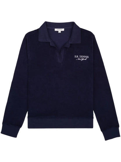 Sr Tennis Terry Cloth-Effect Polo Shirt