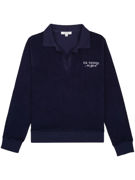 Sr Tennis Terry Cloth-Effect Polo Shirt