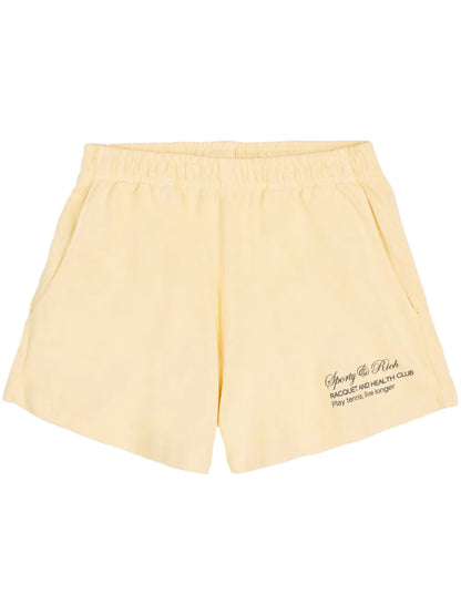 Logo-Print Cotton Track Shorts
