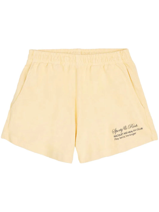 Logo-Print Cotton Track Shorts