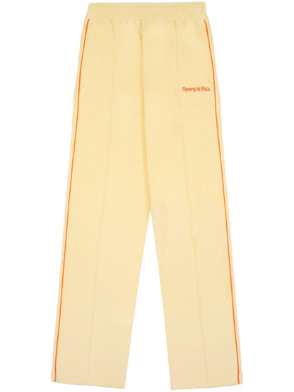 Logo-Embroidered Terrycloth Track Pants