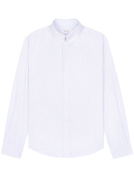 Crown-Logo Striped Oxford Shirt