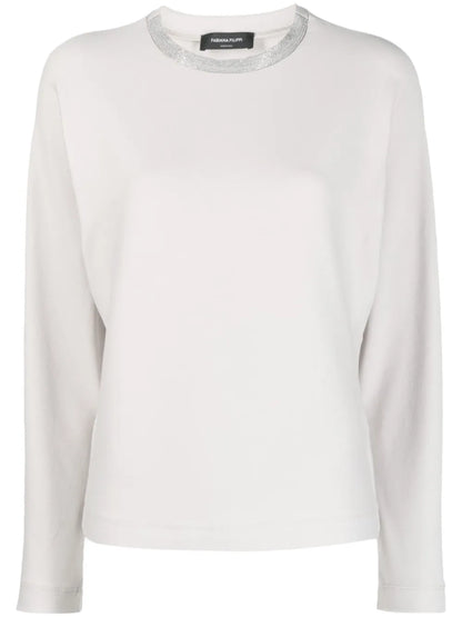 Beaded Crew-Neck Jumper