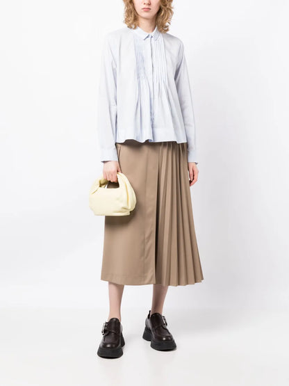 Pleated Cotton Shirt