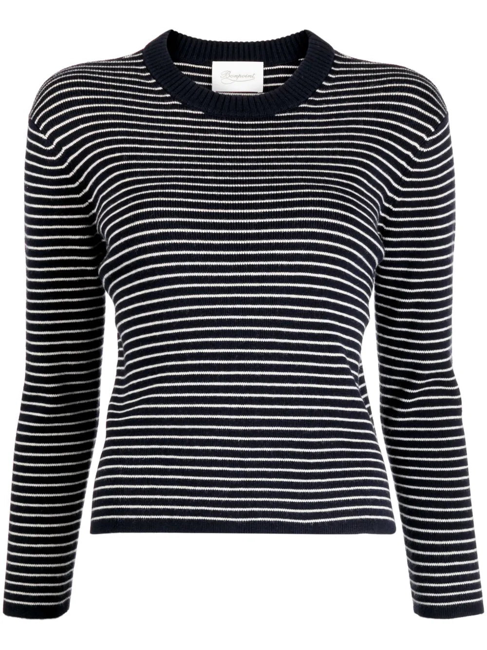 Striped Wool-Blend Knit Top