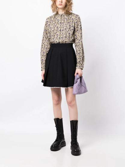 Floral-Print Cotton Blouse