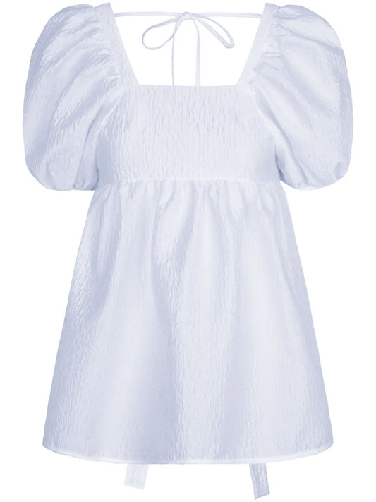 Alma Matelassé-Effect Blouse
