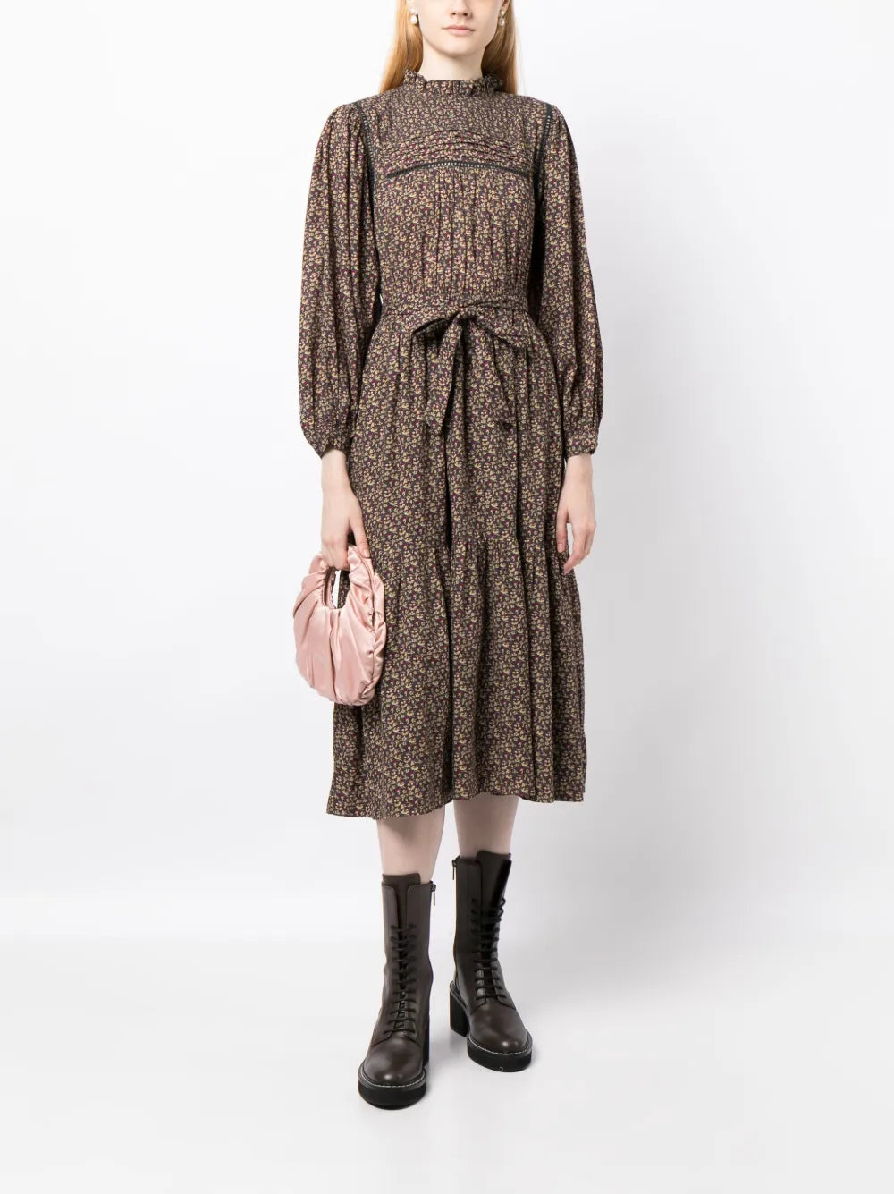 Floral-Print Midi Dress