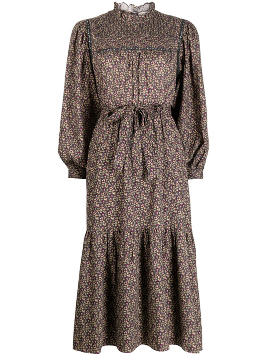 Floral-Print Midi Dress