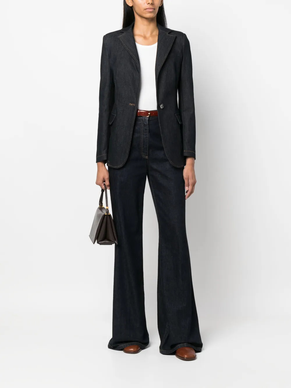 Single-Breasted Cotton-Blend Blazer