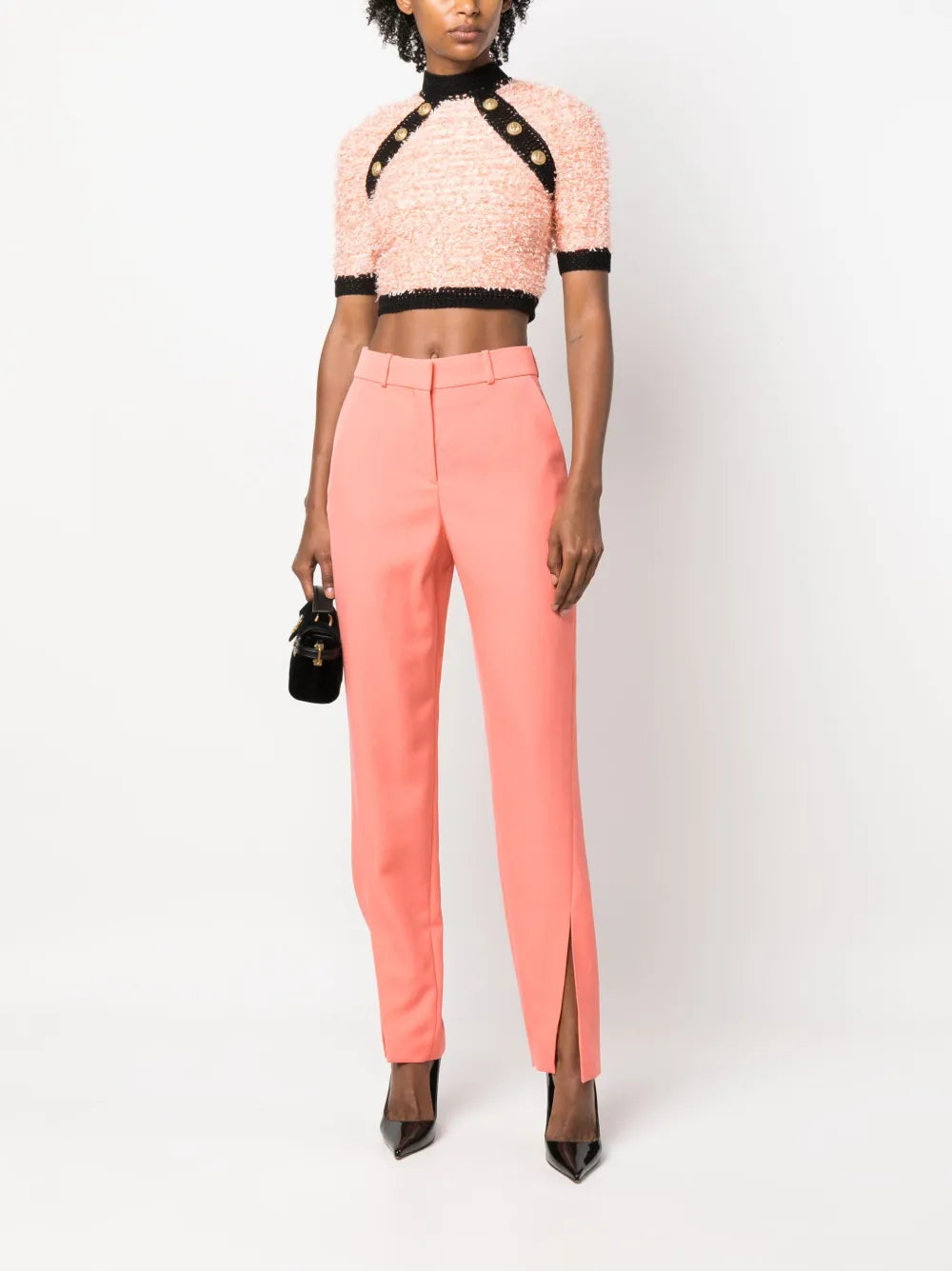 Split-Hem Virgin Wool Tapered Trousers