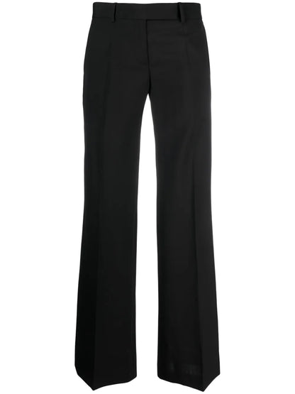 Mid-Rise Wide-Leg Tailored Trousers