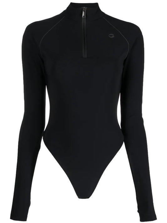 Stand-Up Collar Long-Sleeve Top