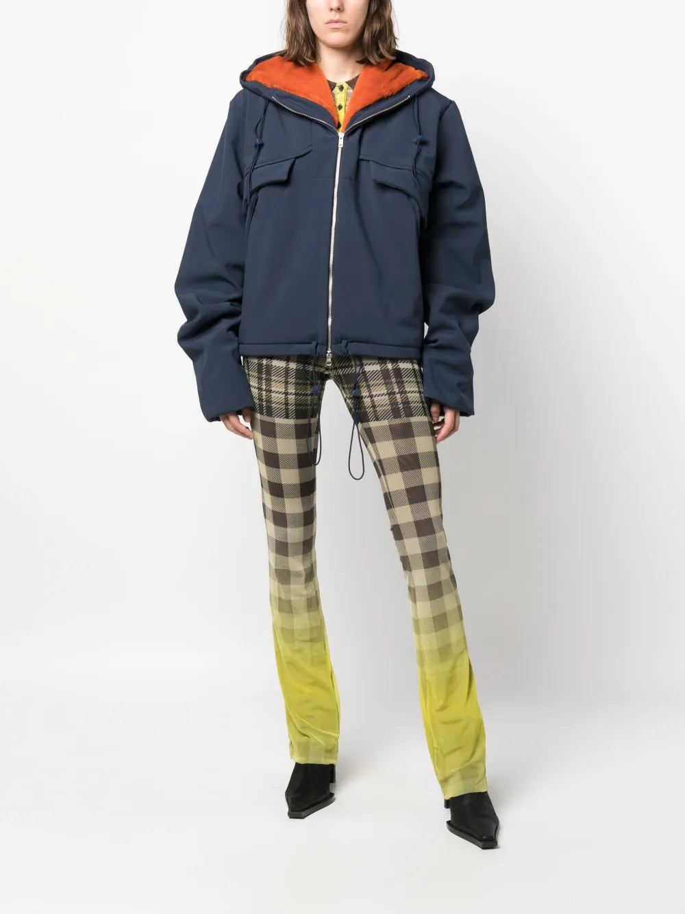 Faux-Fur Lining Hooded Jacket