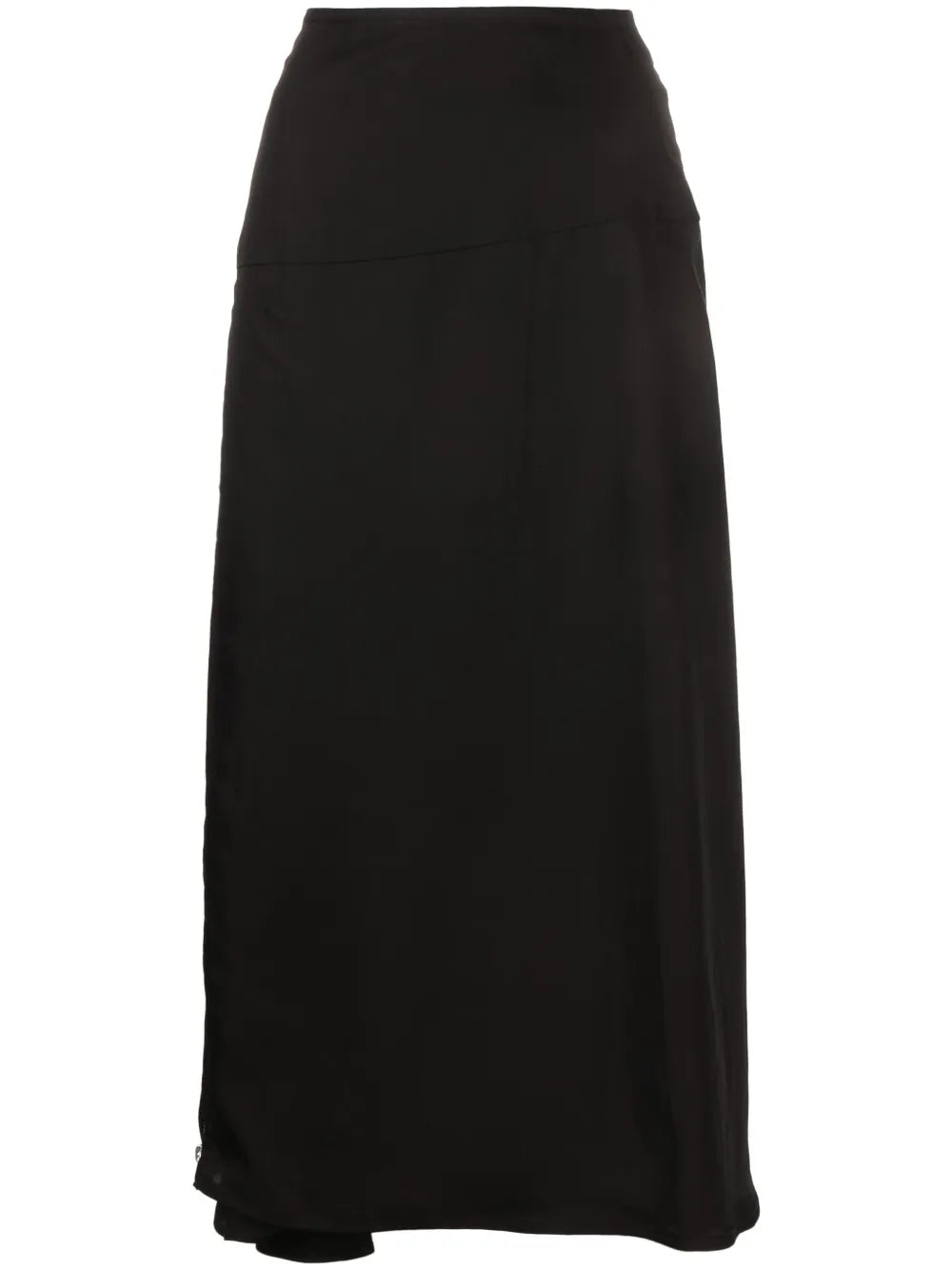 Off-Centre Zip-Fastening Midi Skirt