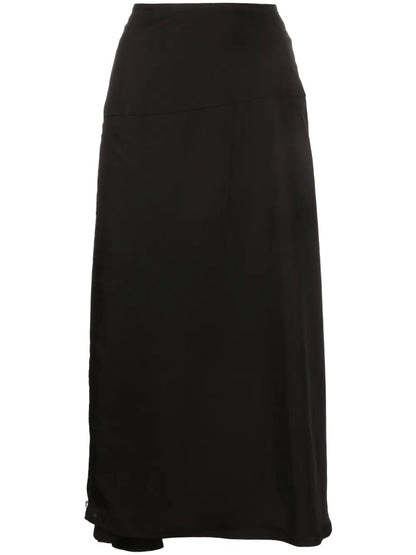 Off-Centre Zip-Fastening Midi Skirt