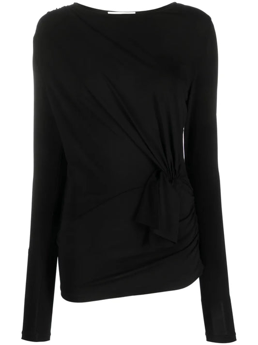 Knot-Detail Jersey Top