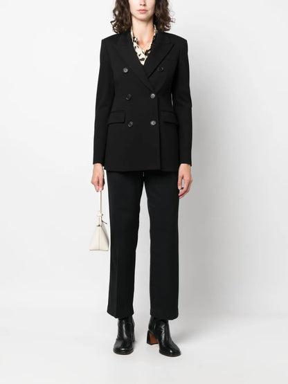 Long-Sleeved Double-Breasted Blazer