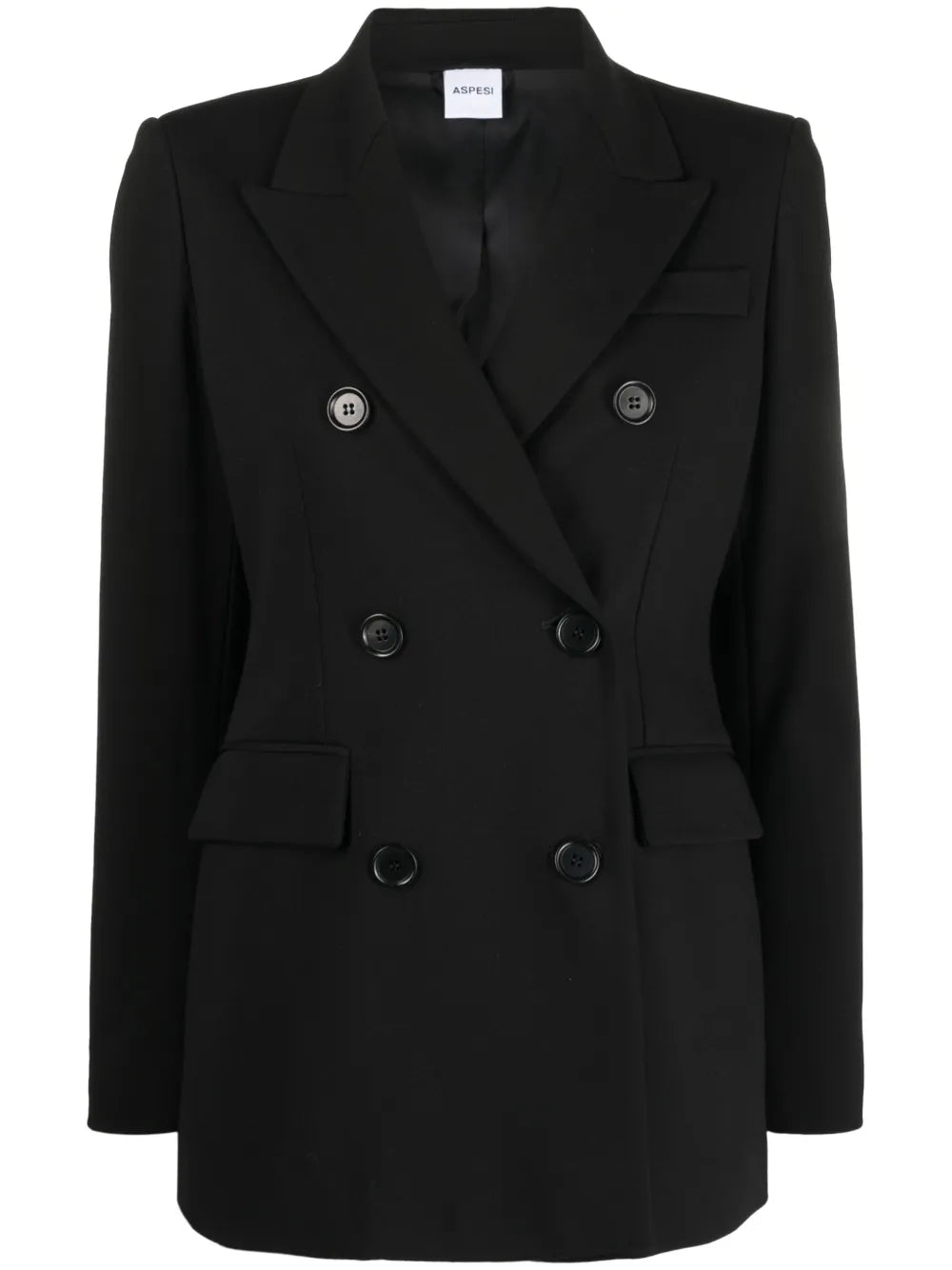 Long-Sleeved Double-Breasted Blazer