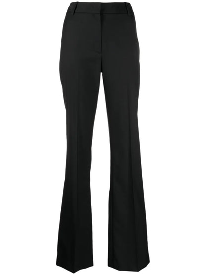 High-Waist Wool Tailored-Cut Trousers