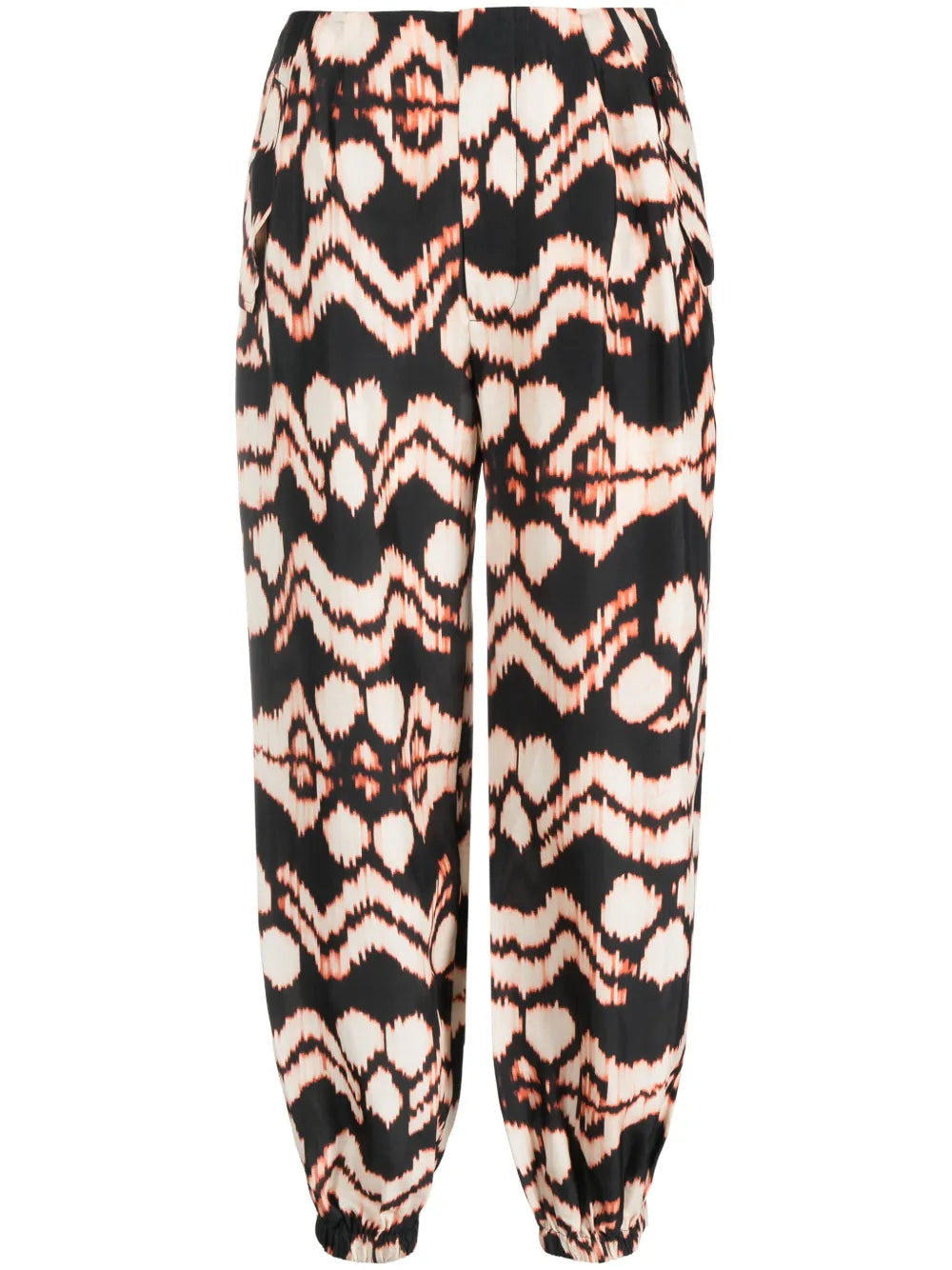 Abstract-Print Straight Trousers