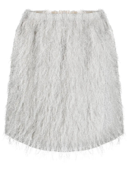 Feather-Design Miniskirt